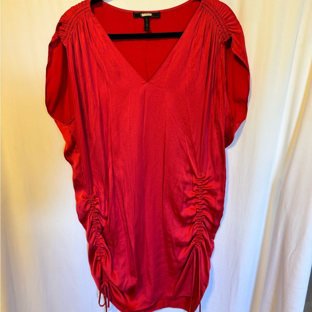 BCBGMaxAzria Vibrant Red Tunic Top
